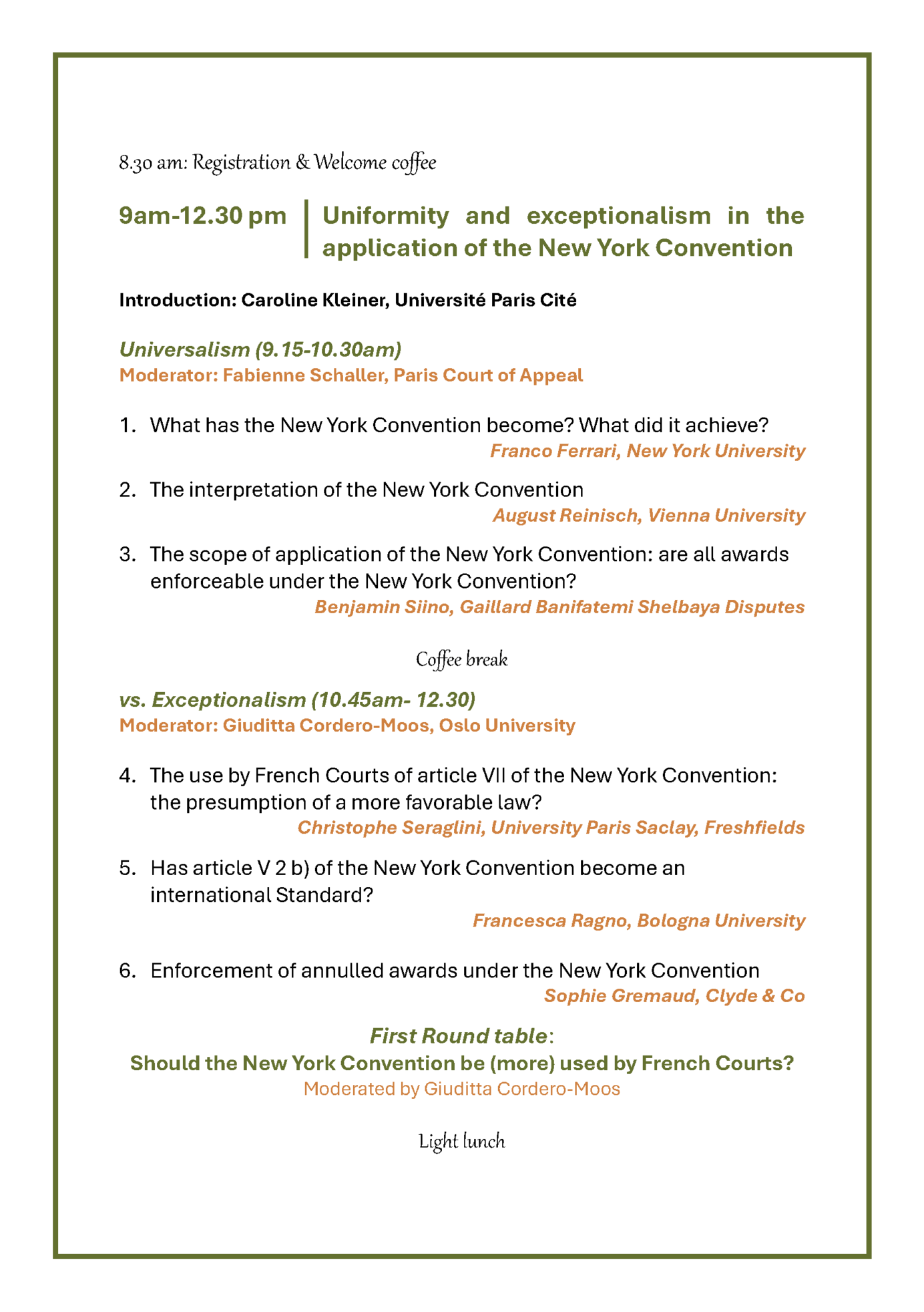 New York Convention Benjamin Siino Speaker on Enforcement of Arbitral